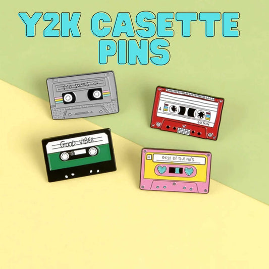 Y2K Cassette Enamel Pins