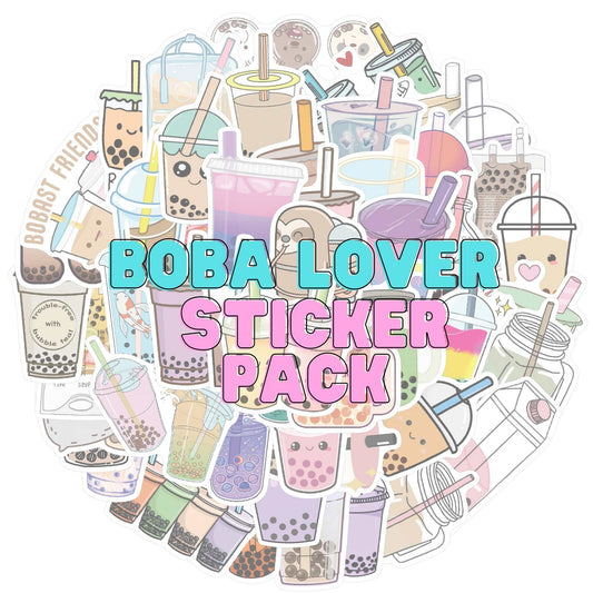 Boba Lover Sticker Set — 50 Piece