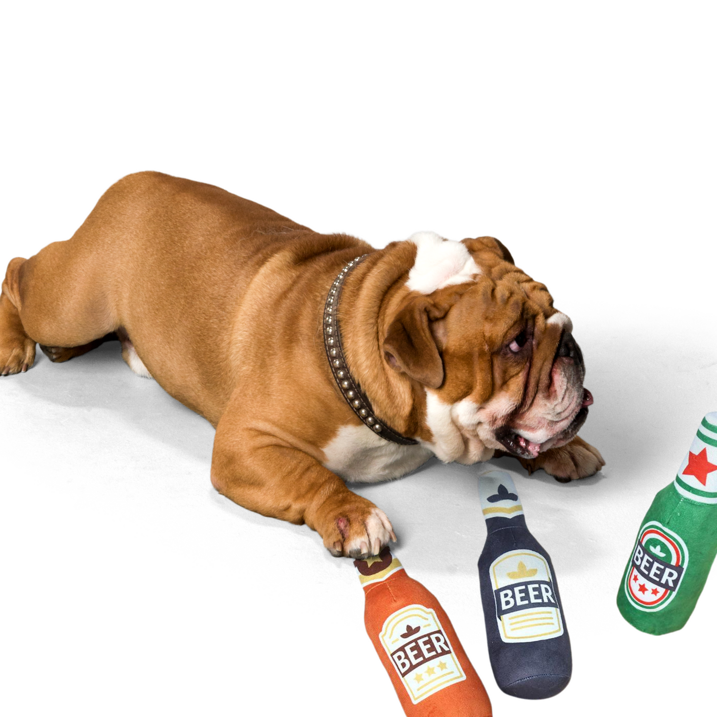 Beer Champagne Alcohol Bottle Shape Toys for Pets with Squeaker