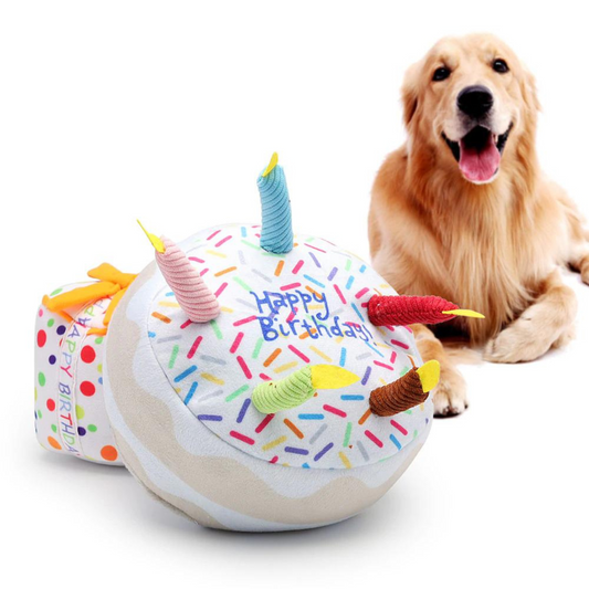 Forever Cake Cute Chewy Toys for Pets - Birthday Chew Toys