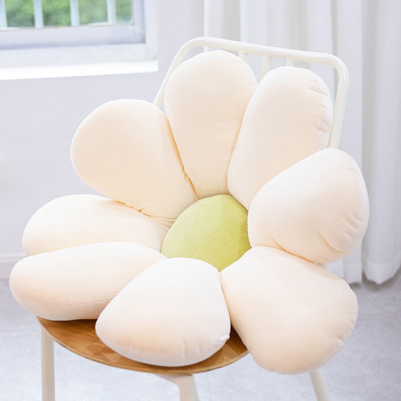 Daisy Flower Plush Seat Cushion