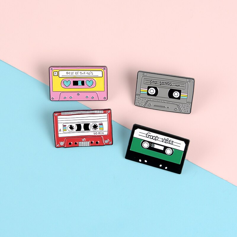 Y2K Cassette Enamel Pins