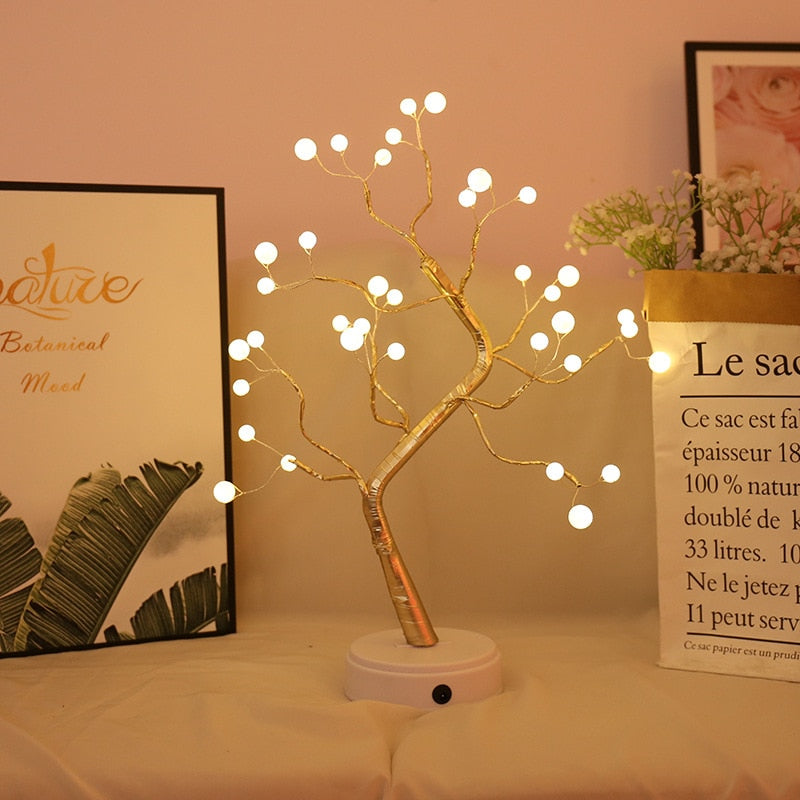 LED Fairy Bonsai Tree Design Table Lamp