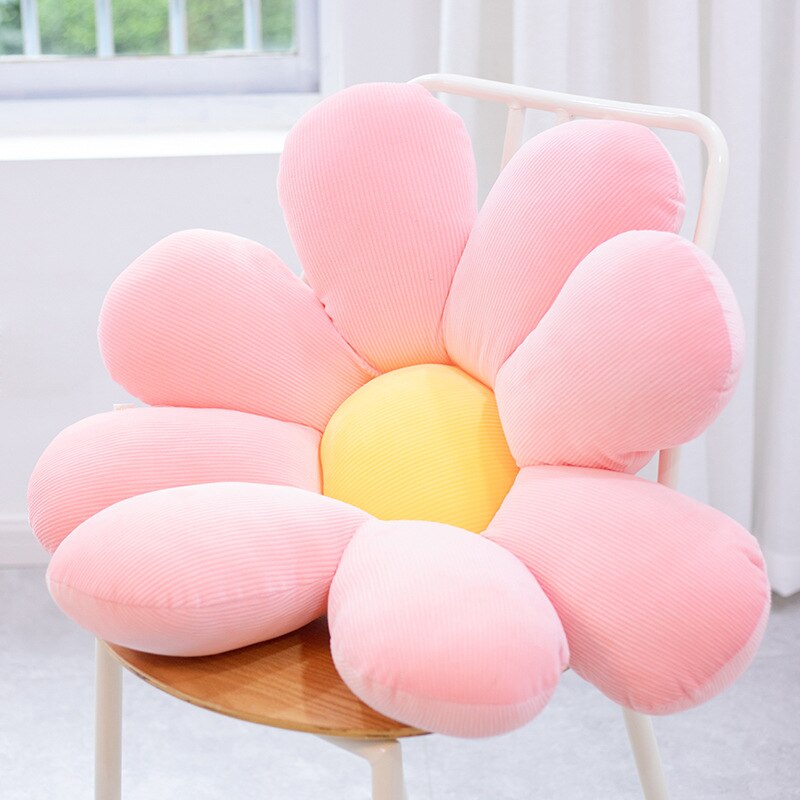 Colorful Daisy Flower Plush Pillow