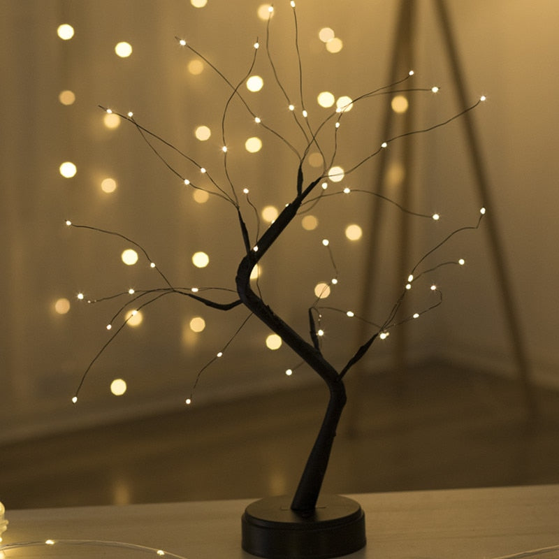 LED Fairy Bonsai Tree Design Table Lamp