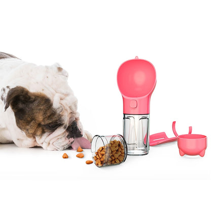 Pet Bowl 3-in-1 Multifunctional Portable Dog Water Bottle, Food Feeder and Poop Dispenser