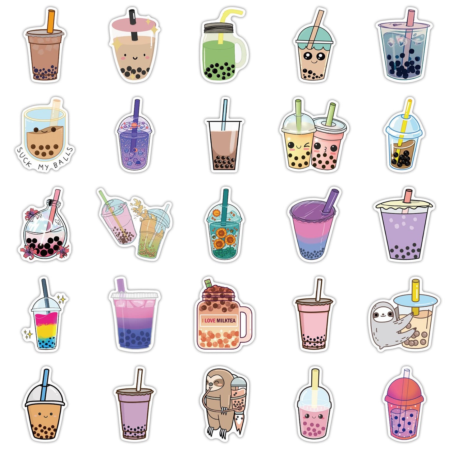 Boba Lover Sticker Set — 50 Piece