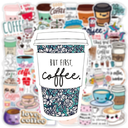 Lattes and Coffee Lover Sticker Set — 50 Piece