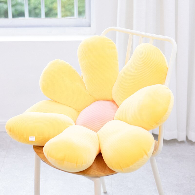 Colorful Daisy Flower Plush Pillow