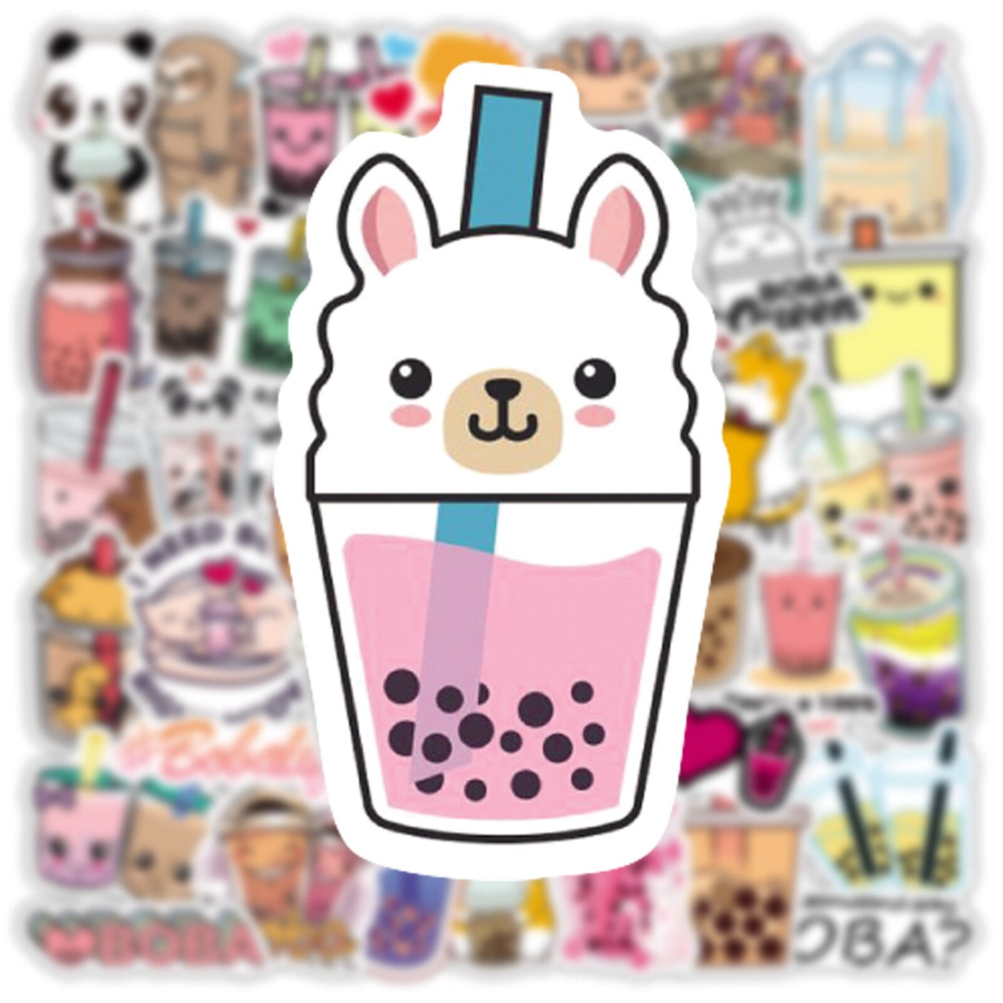 Bubble Tea Waterproof Stickers - 47 Piece Pack