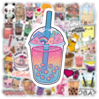 Bubble Tea Waterproof Stickers - 47 Piece Pack