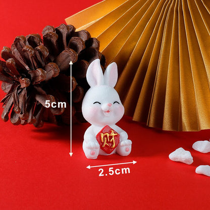 Prosperous Mini Bunny Ornament — Year of the Rabbit 2023 Decor