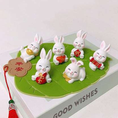 Forever Joyful Miniature Bunny Ornament — Year of the Rabbit 2023 Decor