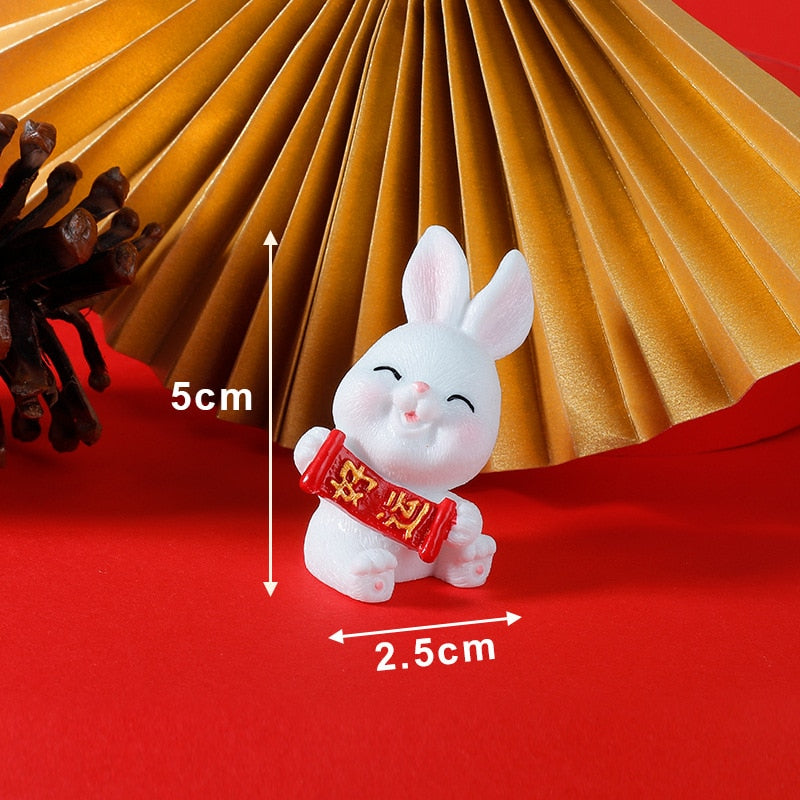 Prosperous Mini Bunny Ornament — Year of the Rabbit 2023 Decor