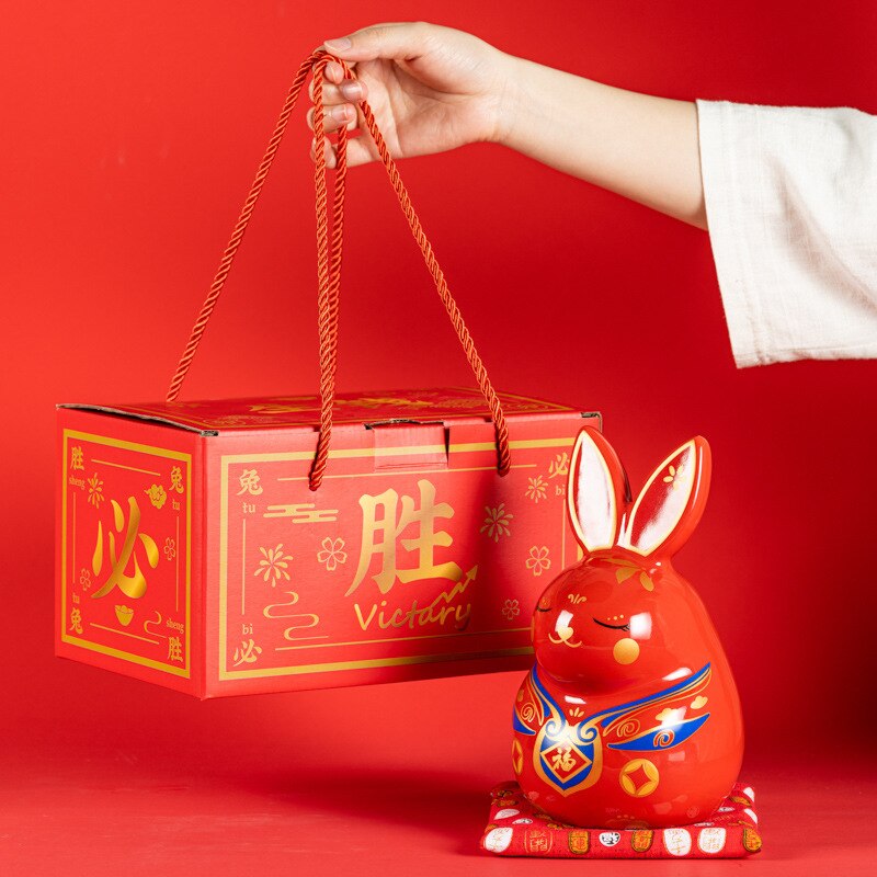 Flourishing Wealth Bunny Ornament Decor — Year of the Rabbit