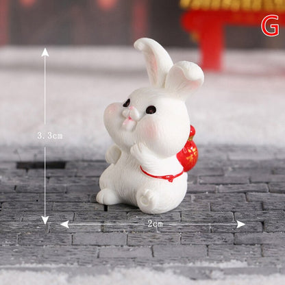 Forever Joyful Miniature Bunny Ornament — Year of the Rabbit 2023 Decor