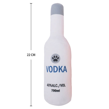 Beer Champagne Alcohol Bottle Shape Toys for Pets with Squeaker