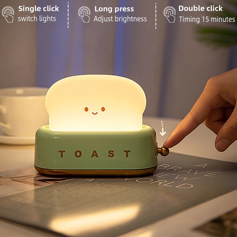 Adorable Toaster Toast Night Light