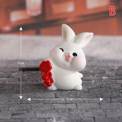 Forever Joyful Miniature Bunny Ornament — Year of the Rabbit 2023 Decor