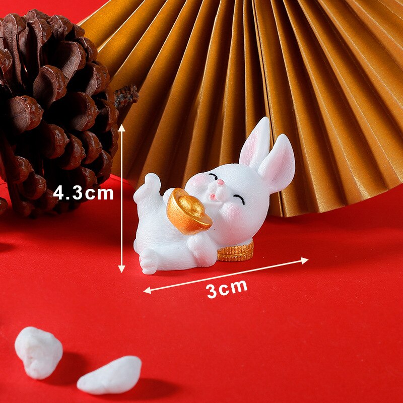 Prosperous Mini Bunny Ornament — Year of the Rabbit 2023 Decor