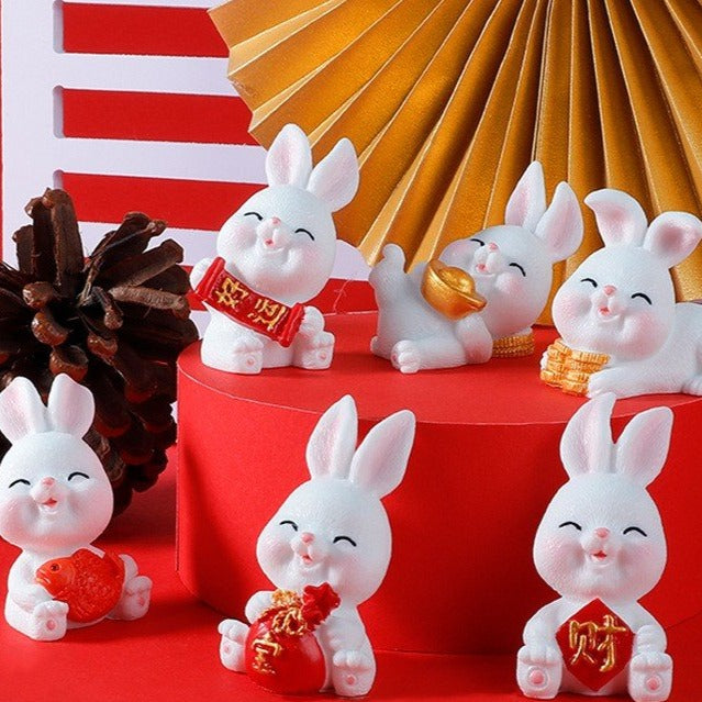 Prosperous Mini Bunny Ornament — Year of the Rabbit 2023 Decor