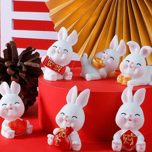 Prosperous Mini Bunny Ornament — Year of the Rabbit 2023 Decor