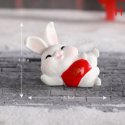 Forever Joyful Miniature Bunny Ornament — Year of the Rabbit 2023 Decor