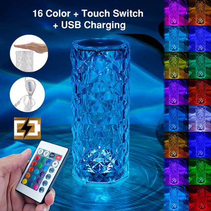 LED Crystal Table Lamp