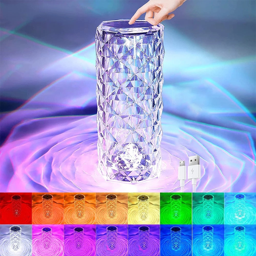 LED Crystal Table Lamp