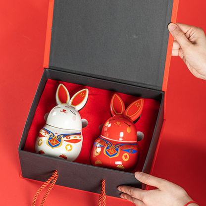 Flourishing Wealth Bunny Ornament Decor — Year of the Rabbit