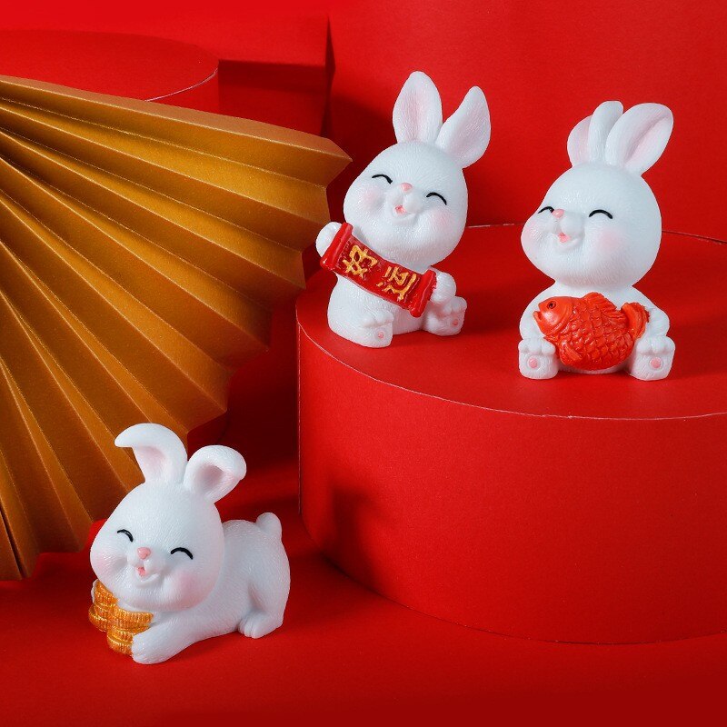 Prosperous Mini Bunny Ornament — Year of the Rabbit 2023 Decor